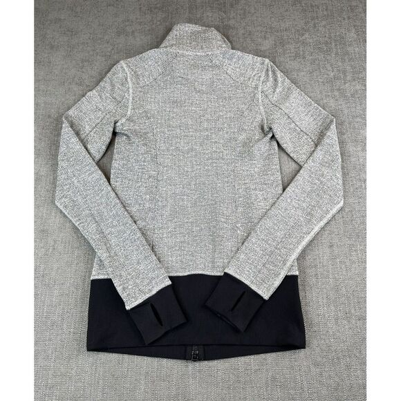 Lululemon Scuba Jacket Women Herringbone High Neck Stretch Pullover Sweater Sz 4 - Picture 3 of 6